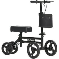 Elenker Steerable Knee Walker Deluxe Medical Scooter for Foot Injuries Compact Crutches Alternative Black