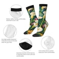 thumbnail image 3 of KLL Tropical Floral Jungle Print Cool Socks Men's Women's Crew Socks Funny Crazy Novelty Stockings, 3 of 6