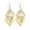 Golden, variant on Grandest Birch Matte Hollow Double Layer Jewelry Rhombus Long Dangle Hook Earrings Alloy Silver