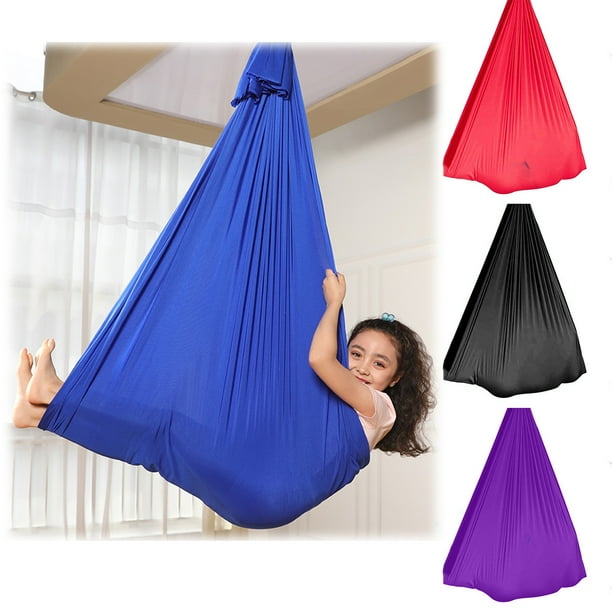 Walbest Soft Nylon Sensory Swing for Kids Indoor with Mounting Hardware