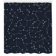 thumbnail image 3 of Ambesonne Constellation Shower Curtain, Cluster of Stars, 69"Wx70"L, Blue Dark Blue White, 3 of 3