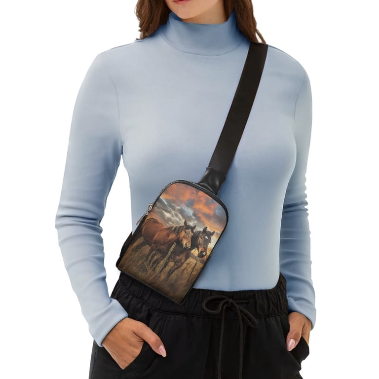 FOR U DESIGNS Horse Crossbody Fanny Pack for Women Small  display picture 1