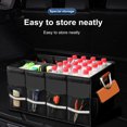 thumbnail image 3 of Chicmine Foldable Car Trunk Organizer Storage Box with Handle Large Capacity 2 Compartments Vehicle Trunk Storage Box Car Accessories, 3 of 10