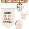 thumbnail image 3 of Cool Kids Read Books Boho Classroom Decor, Minimalism Reading Corner, Natural and Fresh Design Kids Room Library Wall Decor, 3 of 7