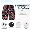thumbnail image 3 of Sikiie Ladybug Print Men's Double Layer Swimming Trunks, Adjustable Waistband and Pockets Sports Swimming Trunks, Beach Swimwear-Large, 3 of 6