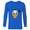 Navy, variant on Disney Donald Duck Three Caballeros Trip Matching Big Face - Long Sleeve T-Shirt for Men - Customized-White
