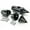 Black, variant on 2 1/4" Spiked Black Motorcycle Handlebar Pullback Risers (1" Bar) Handlebar Hand Bar Risers Riser Custom Compatible with Honda Yamaha Kawasaki Suzuki Harley Davidson Cruisers Choppers Motorcycle Bikes
