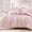 Dark Pink, variant on Full Size Cute Comforter Set, 3 count Boho Tufted Bedding Set, Puffy Bow Comforters for Seasons (1 Comforter, 2 Pillow Shams), 79"x90", Soft Peach