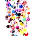 thumbnail image 4 of Jiaroswwei 30Pcs Navel Rings Sexy Decoration Acrylic Colorful Barbell Body Piercing Belly Buttons for Shopping, 4 of 6
