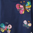 thumbnail image 5 of HWJAD Toddler Baby Girls Sweatshirts Butterfly Crewneck Pullover Long Sleeve Shirts Tops Girl Fall Winter Tops 2-7T, 5 of 8