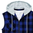 thumbnail image 4 of BSDJILFG Mens Summer Hoodies Vintage Plaid Sleeveless Workout Tank Top Full Zip Up Breathable Gym Shirts M-3XL, 4 of 4
