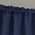thumbnail image 5 of Window Curtains Valance, AUCHEN Ultra Elegant Solid Color Short Curtain Valance, Pocket Valances for Windows - Bathroom, Living Room and Kitchens - 52" x 18", Navy, 5 of 7