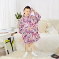 thumbnail image 6 of joogoo Wearable Blanket Hoodie for Sparkling Butterfly Flannel Sherpa Pocket 3-14 YR S, 6 of 7