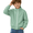 Mint Green, variant on Amidoa Boys Zip Up Sweatshirt Fleece Track Jackets Kids Mock Neck Jacket Fashion Fall Winter Clothes with Pockets Navy Size 8-9Years
