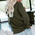 thumbnail image 5 of Casual Womens Sweatshirts Crewneck Long Sleeve Tops Oversized Pullover Sweatshirt for Women Petite Green 3XL, 5 of 5