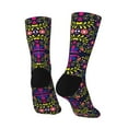 thumbnail image 3 of Goofa Colorful Mexican Printed Men's Crew Socks, Soft Durable Breathable Moisture-Wicking with Odor Control Cotton socks, 3 of 9