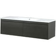 thumbnail image 3 of Lexora Home Sant 48" Single Acrylic Top Bathroom Vanity in Iron Charcoal, 3 of 10