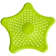 thumbnail image 1 of Cateissary Colector de pelo estrella de cinco puntas colador de fregadero de cocina antibloqueo cubierta de drenaje de bañera filtro de baño Juegos de accesorios de baño Verde, 1 of 6