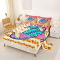 thumbnail image 2 of Erosebridal Football Ice Crem Drip Queen Sheet Sets, Waffle American Flag Bed Set, 1 Flat Sheet, 1 Fitted Sheet and 2 Pillowcases, 2 of 5