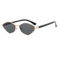 thumbnail image 6 of Small Frame Diamond Shaped Irregular Sunglasses 2024 New Polygon Sunglasses Cat's Eye Ins Hot Women Sun Glasses Shades (8068-C2 silver), 6 of 7