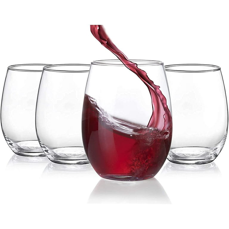 Stemless Wine Glasses Set of 12,16 OZ Stemless Wine Glass Cups,Clear  Christmas Red Wine Glassware White Wine Glass Tumblers,Elegant Crystal  Bourbon Glasses Water Cups for Wine,Whiskey - Yahoo Shopping