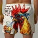 thumbnail image 5 of Pantalones cortos de playa holgados de verano para hombre, con bolsillos, para nadar., 5 of 6