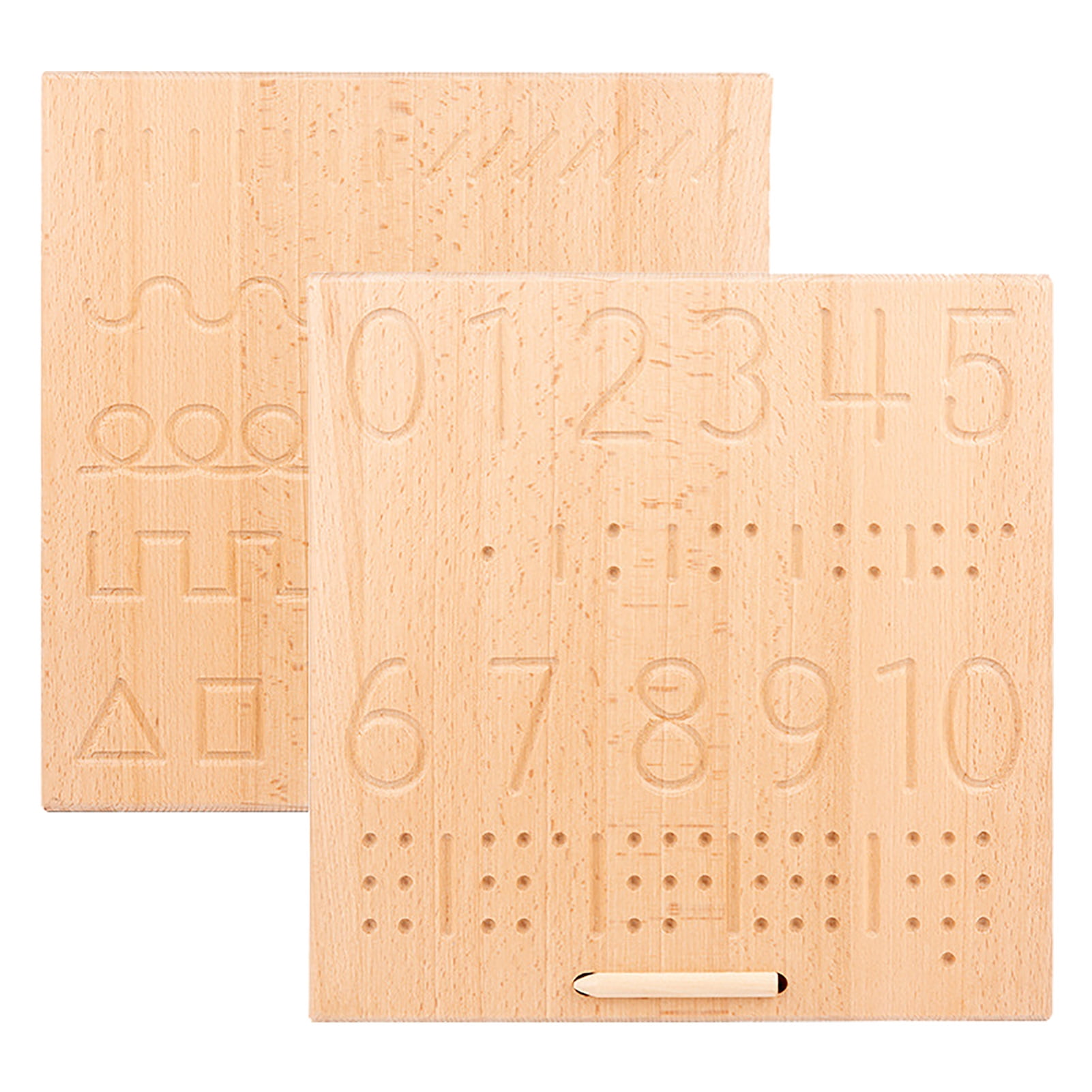 Wooden Number Board - Montessori Alphabet Tracing Board, Double Sided Letters  Tracing Board, Educational Toy Game Gift for Preschool 3 4 5 Years Old Kids  - Walmart.com