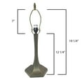thumbnail image 2 of Contemporary Metal Lamp Base, Antique Bronze Finish with Gold Highlights, Nicely Weighted, 19.25" Tall, 2 of 2