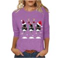 thumbnail image 2 of AGWOLF Crewneck Sweatshirts for Women Ugly Christmas Plus Size Long Sleeve Shirts Red Wine Glass Graphic Xmas Pullover, 2 of 5