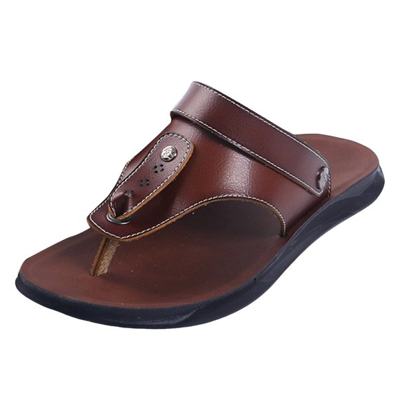 Leozcaa Mens Slides Soft Cushion Sport Sandals Plantar Fasciitis Arch Support Open Toe Summer Slippers