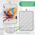 thumbnail image 3 of ALAZA Basketball Abstract Pot Holders Set of 2 Heat Resistant Kitchen Oven Mitts, 3 of 7