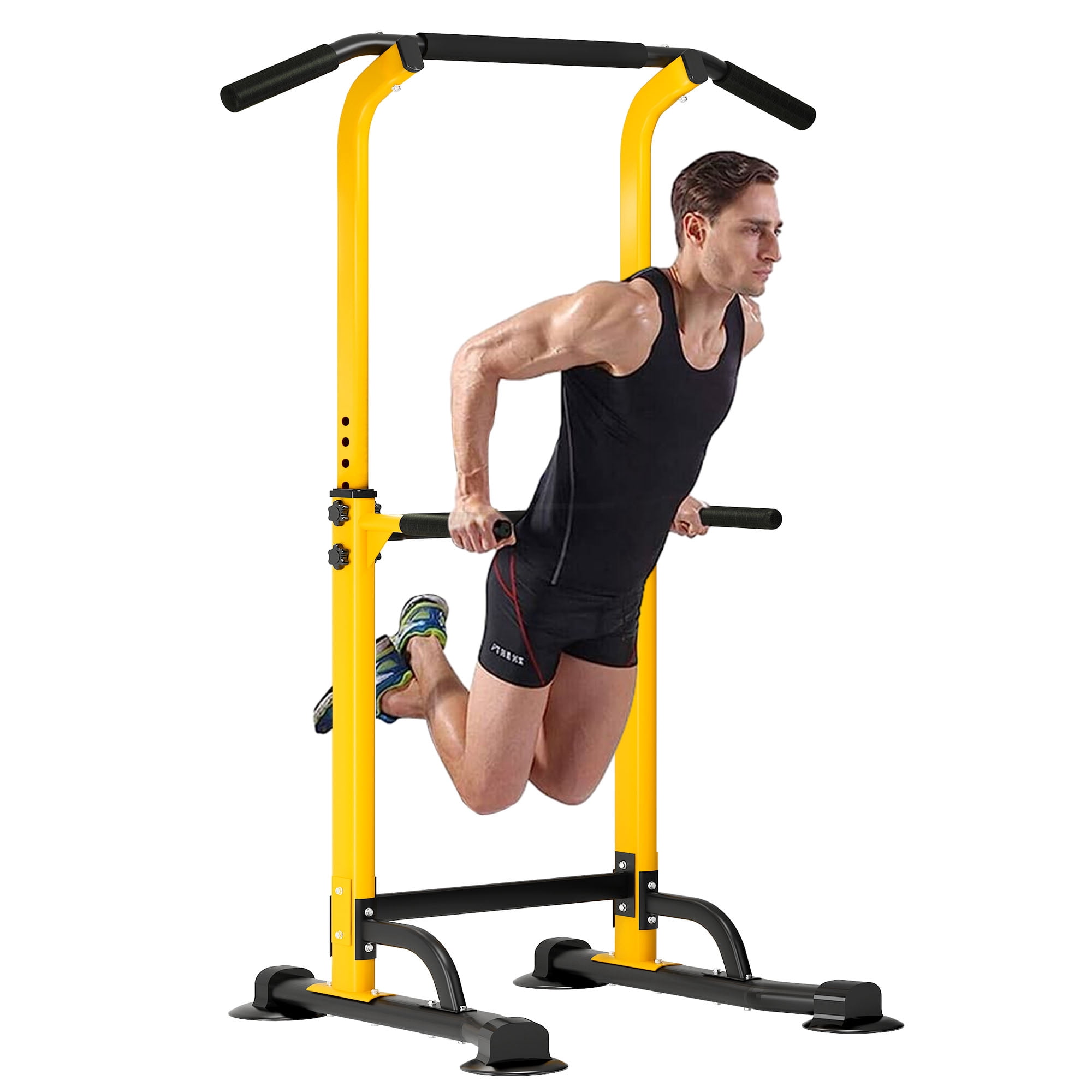 SogesPower Adjustable 83"H Pull up Bar Power Tower Multifunctional Fitness Station for Home