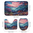 thumbnail image 3 of Independence Day Of The United States Flag 4 Piece Shower Curtain Sets, with Non-Slip Rugs, Toilet Lid Cover And Bath Mat, for Bathroom Decor Set, 3 of 8