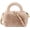 Light Khaki, variant on Women Mini Plush Flap Handbag Top-handle Bag Adjustable Strap Cross-body Bag