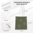 thumbnail image 4 of YFYANG Reusable Cotton Canvas Tote Shopping Bag, Dark Green Leaf Pattern Washable Portable Grocery Bag for Daily Travel, 4 of 8