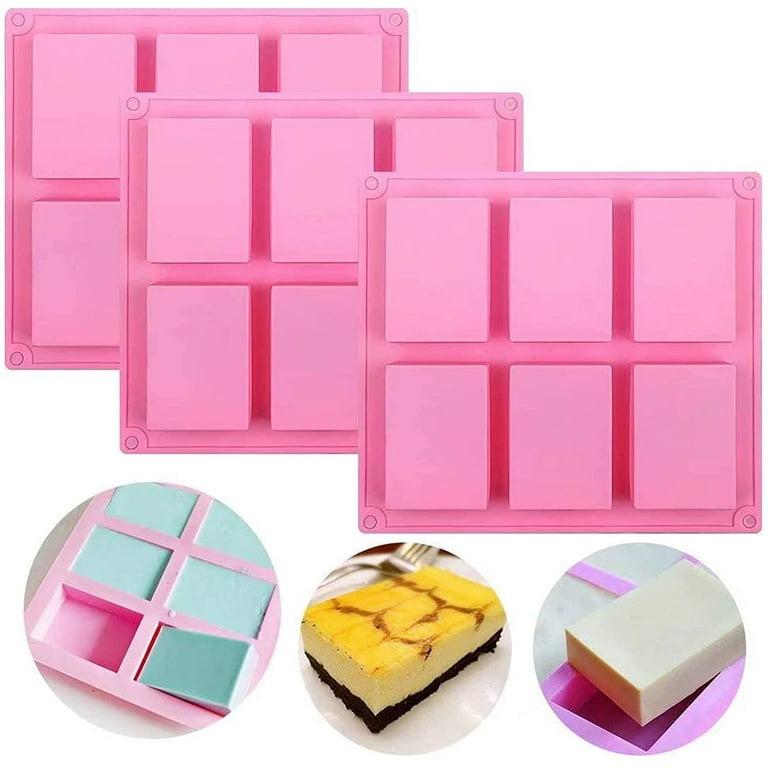 Soap Silicone Molds 2pcs 12 Cavities Square Baking Mold for Soap Candles and Jelly