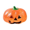 thumbnail image 2 of Glitter Sparkle Jack-O-Lantern Squishy Toy, Mini Halloween Pumpkin Decor, Soft Slow Rebound Squeeze Fidget, Indoor Shelf Table Holiday Ornament, 2 of 9