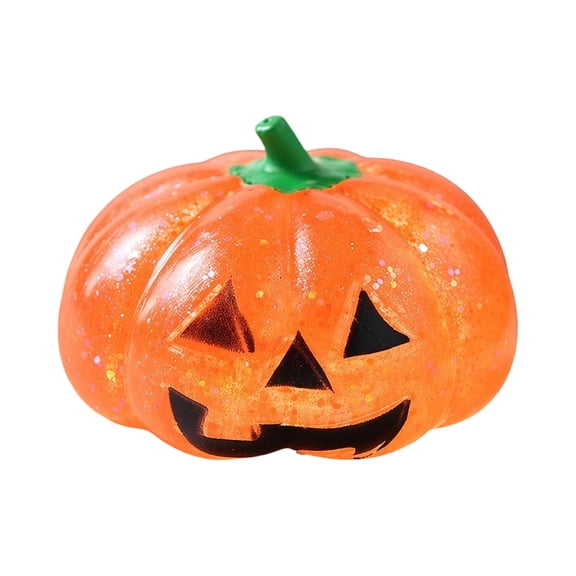 Spooky Halloween Ghost pumpkin Squishy Toys – Creepy Cute Translucent Sensory Squeeze Stress Balls,Stress Relief Sensory for Holiday Orange