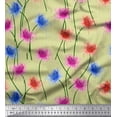 thumbnail image 1 of Soimoi Beige Cotton Poplin Fabric Artistic Floral Printed Craft Fabric by The Yard 56 Inch Wide, 1 of 1