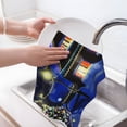 thumbnail image 6 of Sikiie Christmas Night Waffle Weave Kitchen Dish Cloth,Super Absorbent Kitchen Dish Towels 16*26 Inches for Dish Rags Washing Dishes, Drying Dishes, 6 of 7