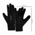 thumbnail image 6 of comerut 1 Pair Winter Cycling Gloves Windproof Waterproof Touchscreen Anti-slip Thermal Cold Weather Men Women Full Finger Motorcycle Riding Gloves, 6 of 7