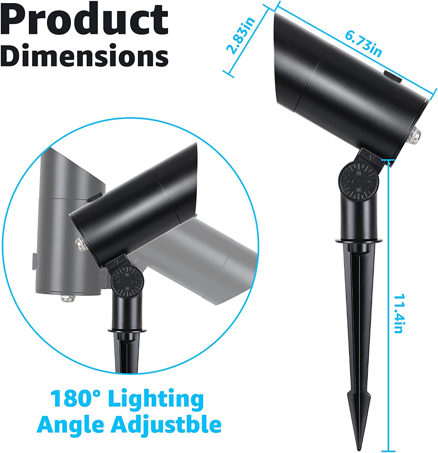 SUNVIE 30W Spotlight Outdoor 120V Dusk to Dawn LED Landscape Lighting Plug in with Photocell Sensor