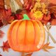 thumbnail image 4 of Platos de papel con forma de calabaza,paquete de 10,vajilla de Halloween para Acción de Gracias,platos de postre alegres para fiestas y festivales Celebraciones, 4 of 6