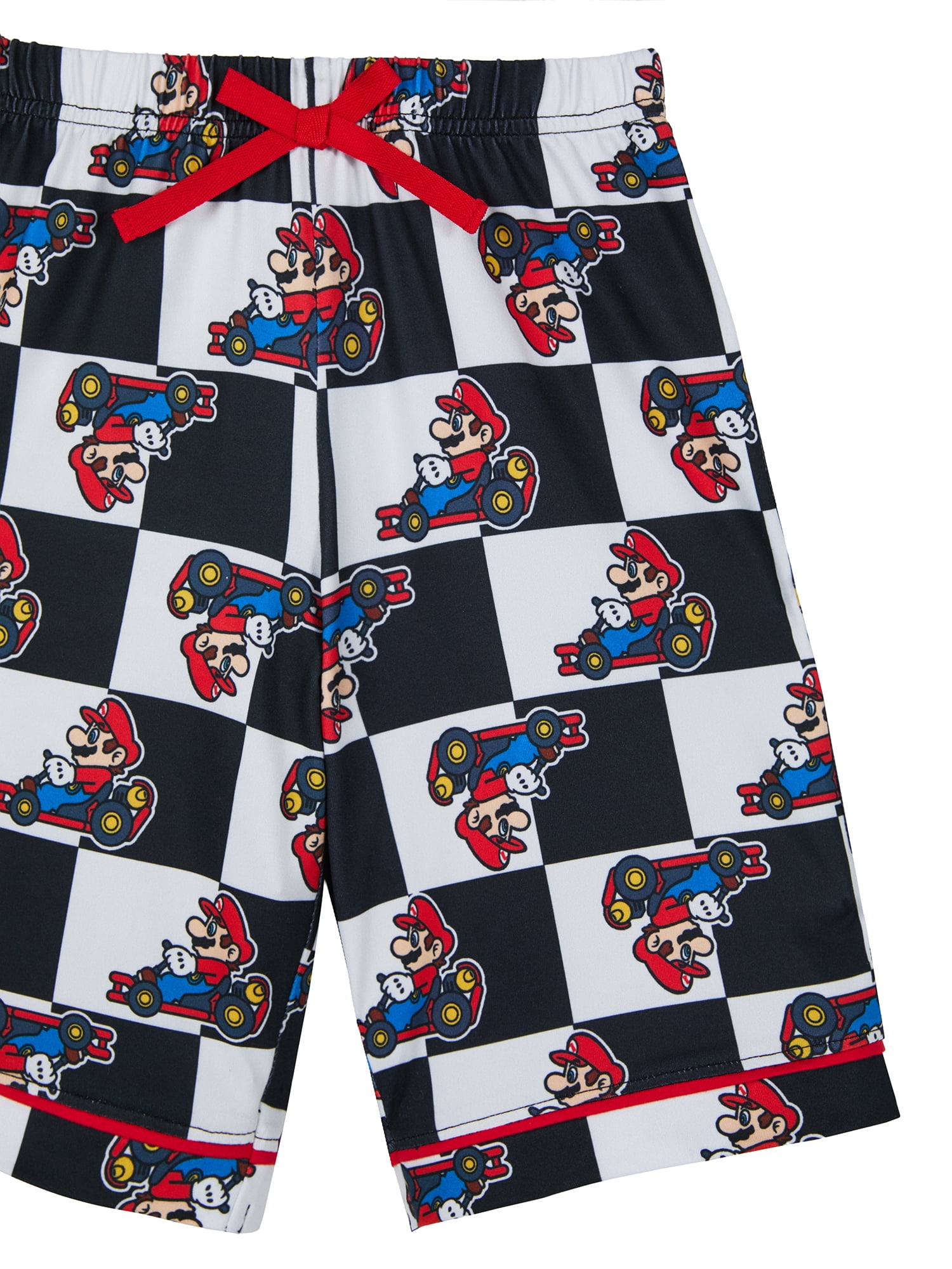 Mario Boys Short Sleeve Sleep Notch Collar Top and Shorts Pajama Set, 2-Piece, Sizes 4-12