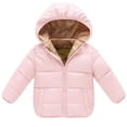 thumbnail image 4 of Povozer Toddler Baby Boys Girls Hooded Puffer Jacket Kids Thicken Warm Winter Coat Outerwear(RD3,12-18 Months), 4 of 4