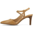 thumbnail image 2 of Journee Womens Scipio Crossover Ankle Strap Pointed Toe Pumps, Widths Available, 2 of 9