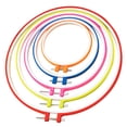 thumbnail image 1 of MasteelfCA 5Pcs DIY Embroidery Plastic Circle Cross Stitch Ring Cloth Handicraft for Embroidery and Cross Stitch (Assorted Color), 1 of 7