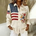 thumbnail image 2 of Button Up Shirt Women 2026 America 250th Anniversary Printed Casual Tops Summer Tops, 2 of 6