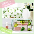 thumbnail image 4 of Paquete de 2 lindas bolsas de maquillaje de aguacate, bolsa de cosméticos de frutas, bolsas con cremallera, bolsas de aseo portátiles para mujeres, viajes, vacaciones (aguacate), 4 of 5