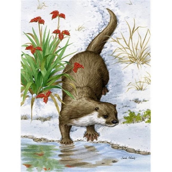 Otter By The Water Flag Garden Size